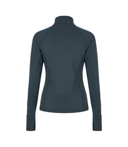 Womens/ladies Core Fitness Track Top Charcoal USA Pro