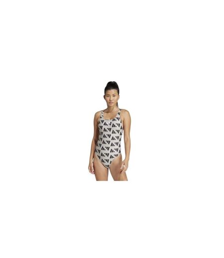 Maillot De Bain 1 Pièce Motif/style Logo Partout Femme Noir Adidas