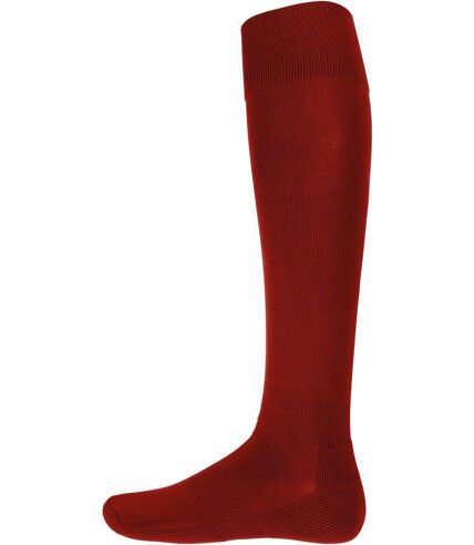 chaussettes sport unies - PA016 - rouge grenat