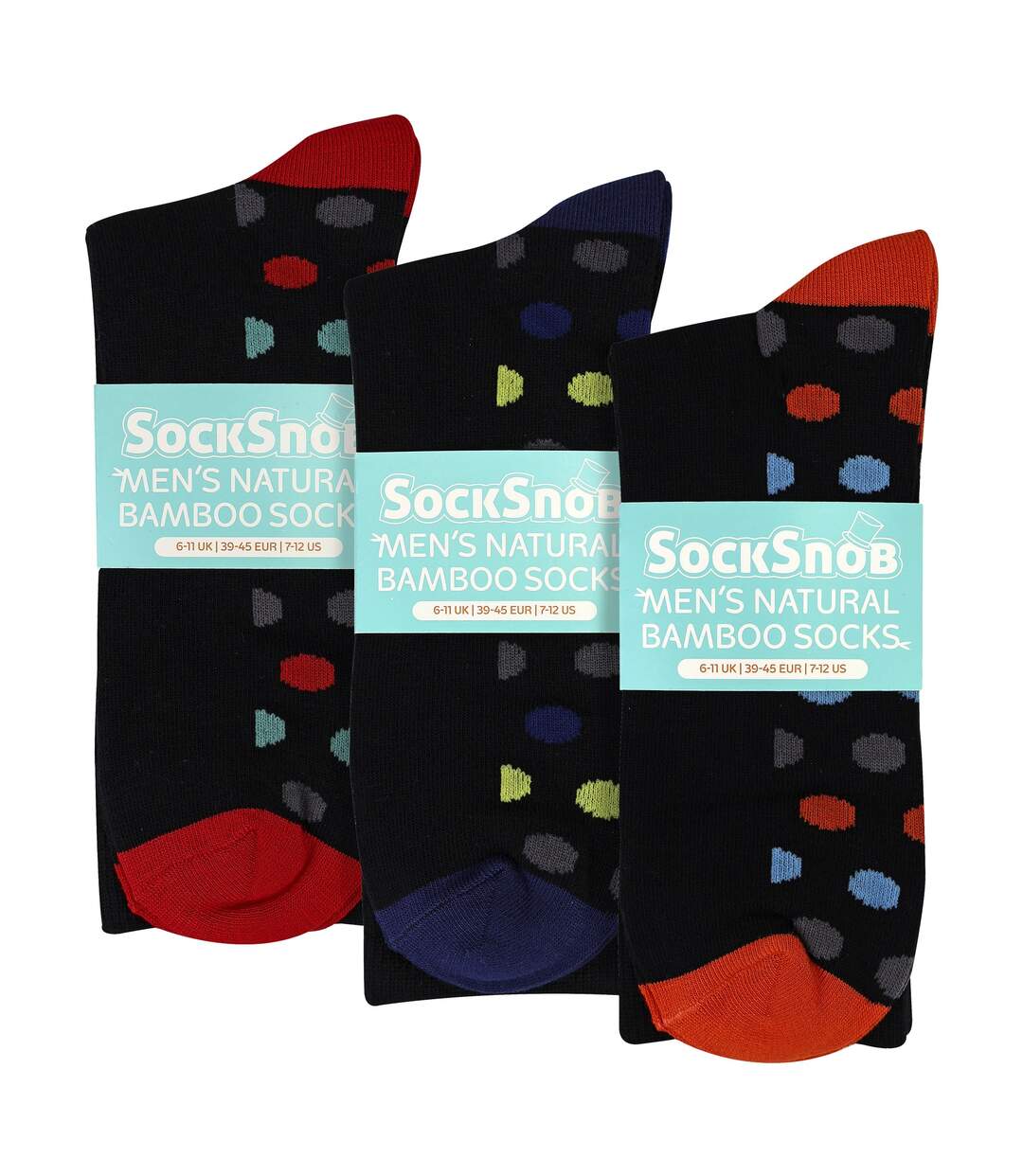Sock Snob - Lot de 6 paires de chaussettes douces respirantes en bambou homme-2