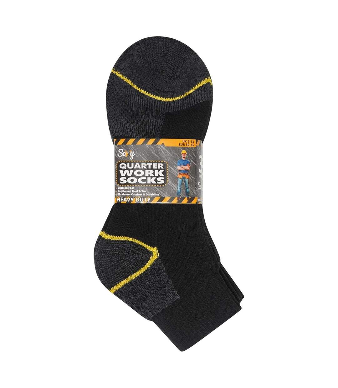 Pack Of 12  Mens Heavy Duty Socks  Multicoloured Public Dealz-2