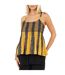 Débardeur Bretelles Fines Motif/style Rayures Et Fleurs Femme Jaune Noir Brave Soul-2