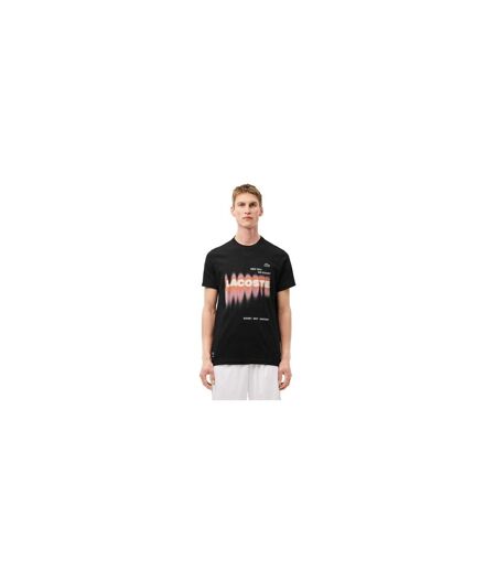T-shirt Motif/style Logo Daniil Medvedev Homme Noir Lacoste
