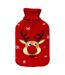 Bouillotte de Noël Tête de Renne 32cm Rouge-1
