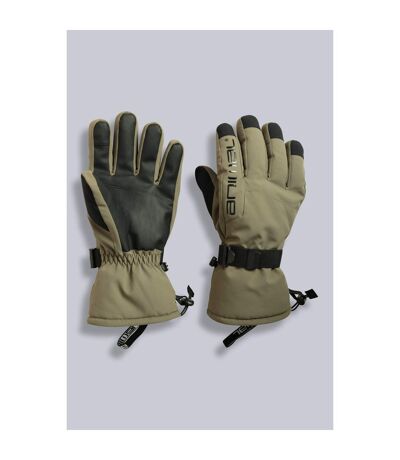 Mens edge ski gloves khaki green Animal