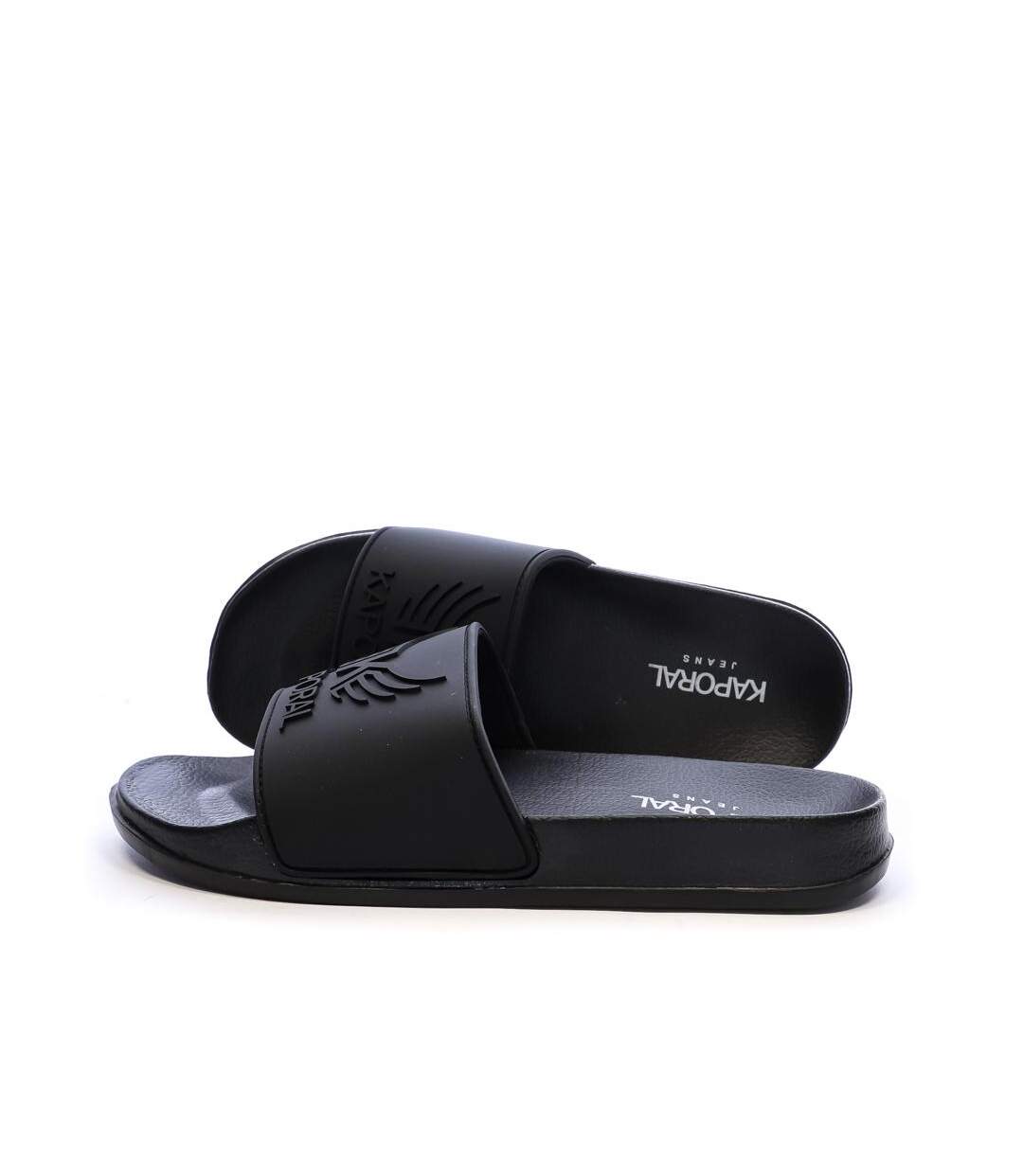 Claquettes noir femme kaporal bapo-1