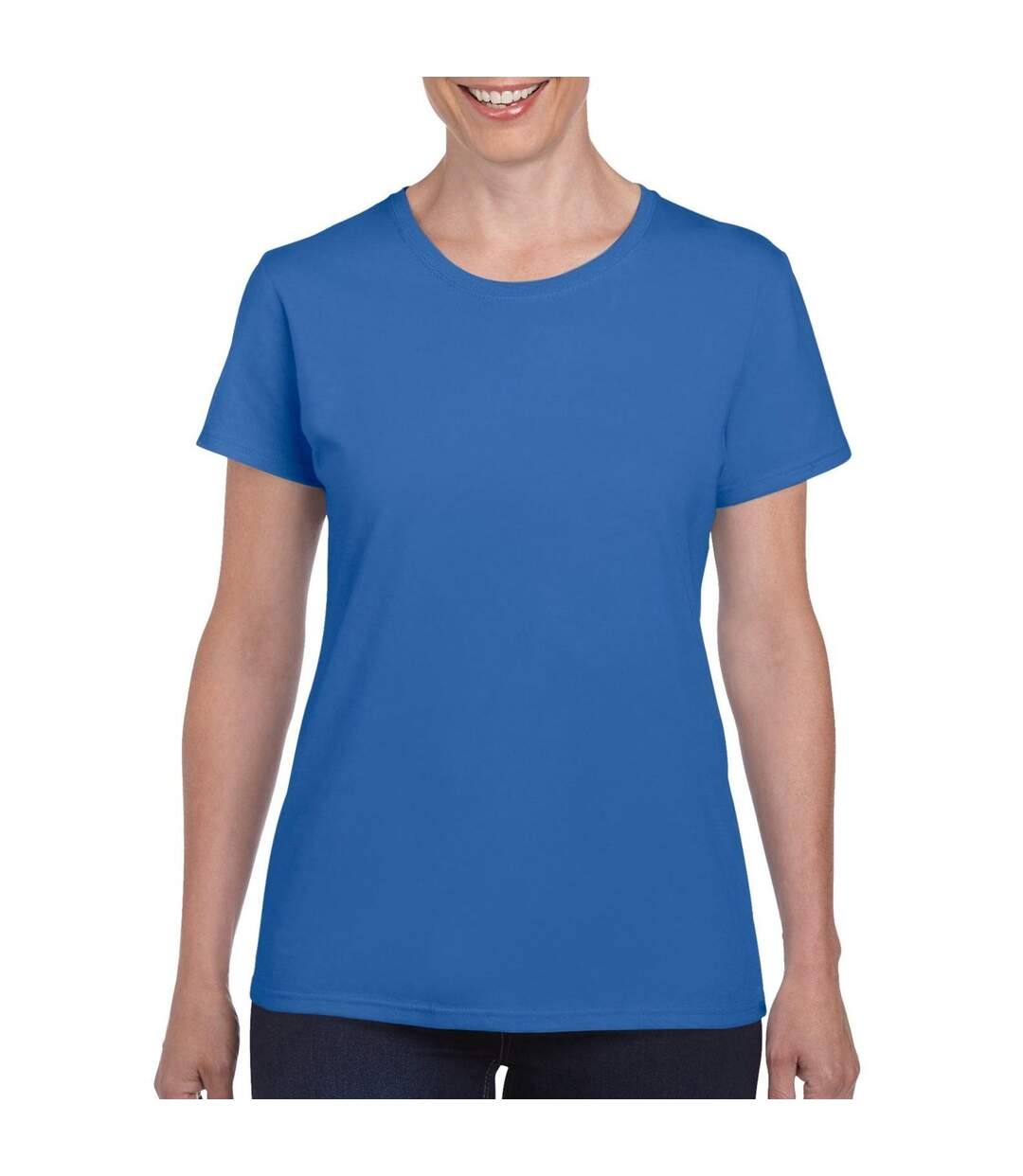 T-shirt À Manches Courtes Coupe Féminine Femme Bleu Roi Gildan-1