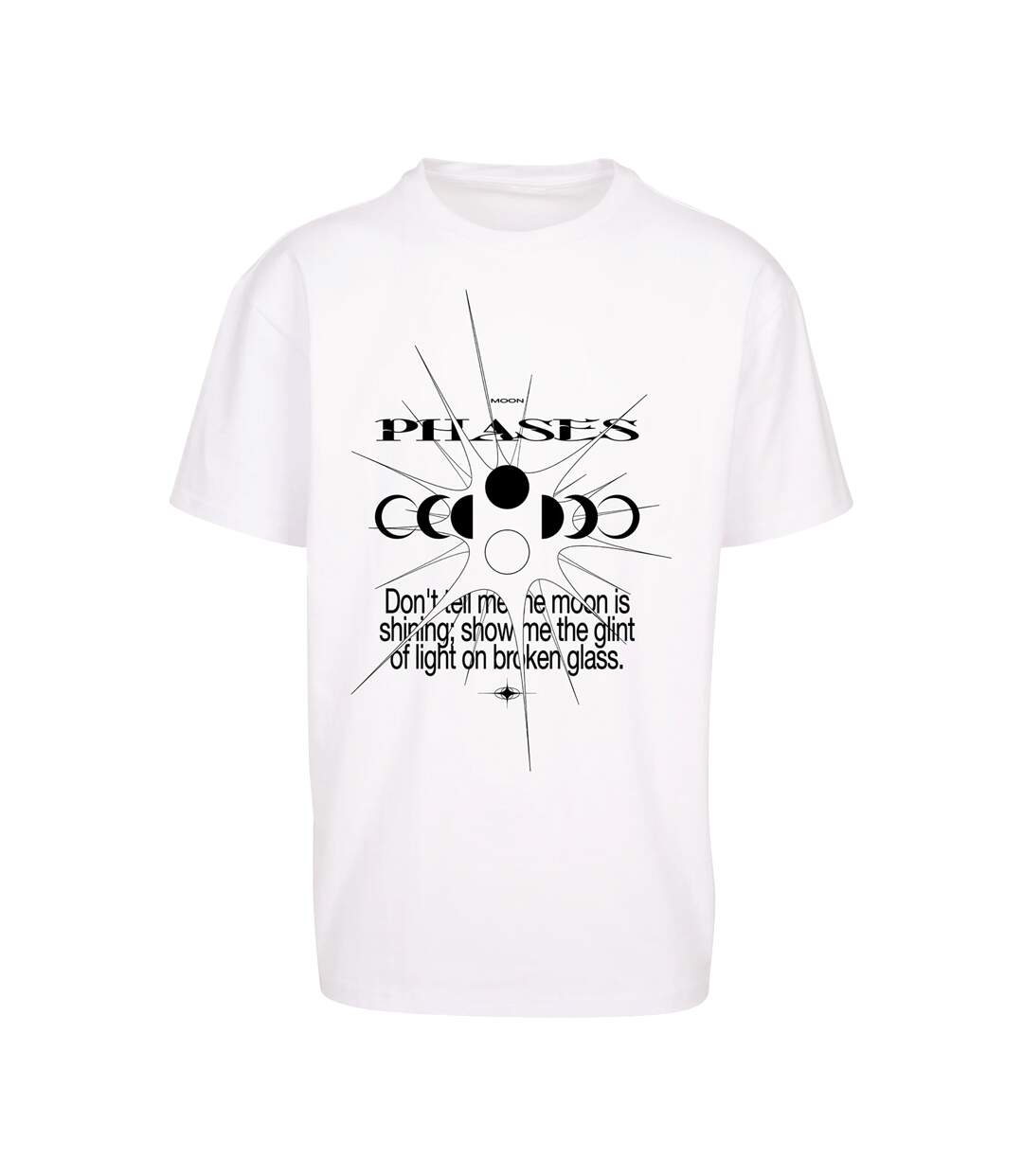 T-shirt Hommes Phases De La Lune Blanc Mister Tee-1