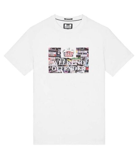 T-shirt Motif/style Imprimé Graphique Homme Blanc Weekend Offender