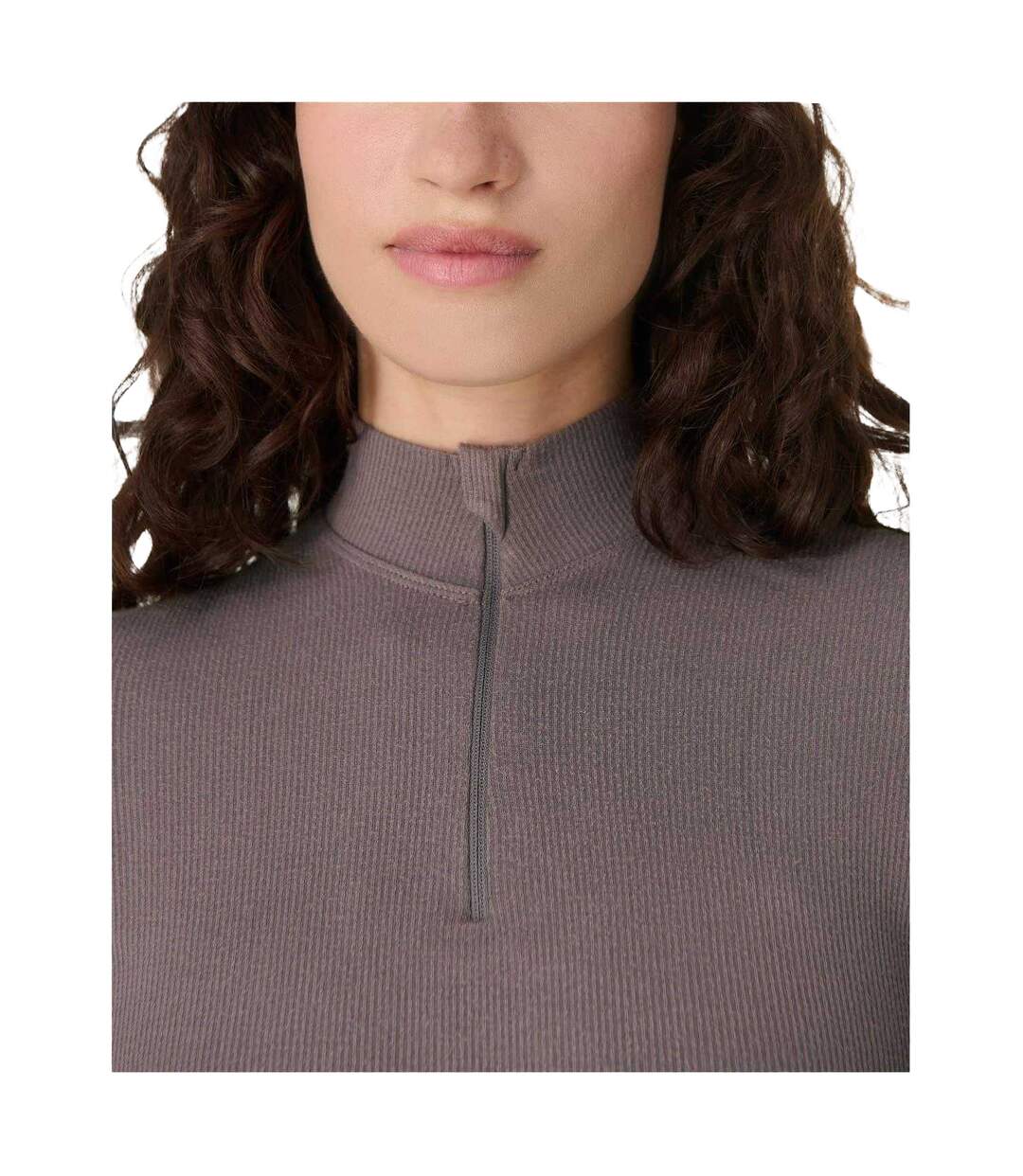 Haut De Survêtement Motif/style Côtelé Femme Marron Sweaty Betty-4