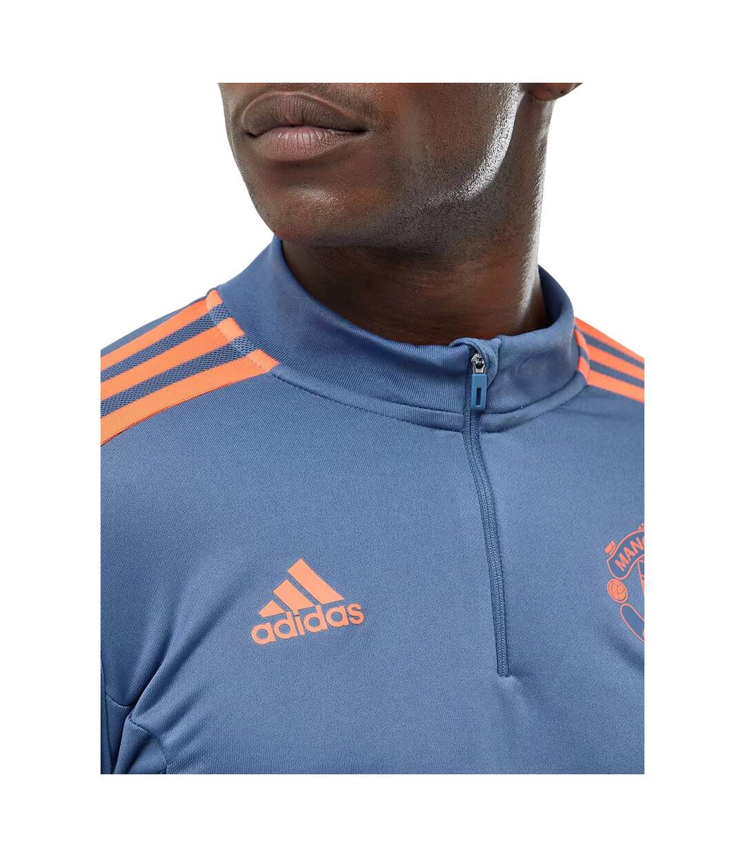 Mens 2022/23 Manchester United Fc Training Top Blue Adidas-2