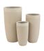 Lot de 3 Vases Ronds Design Argile 72cm Beige-1