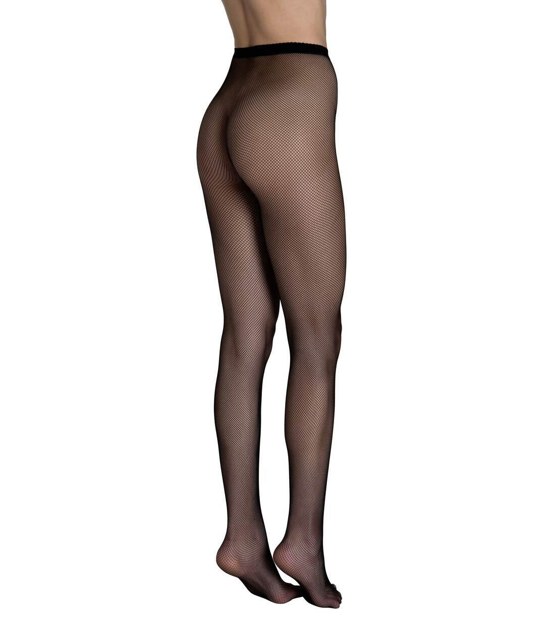 Collants en résille sans coutures Fashion Net noir Lisca-3