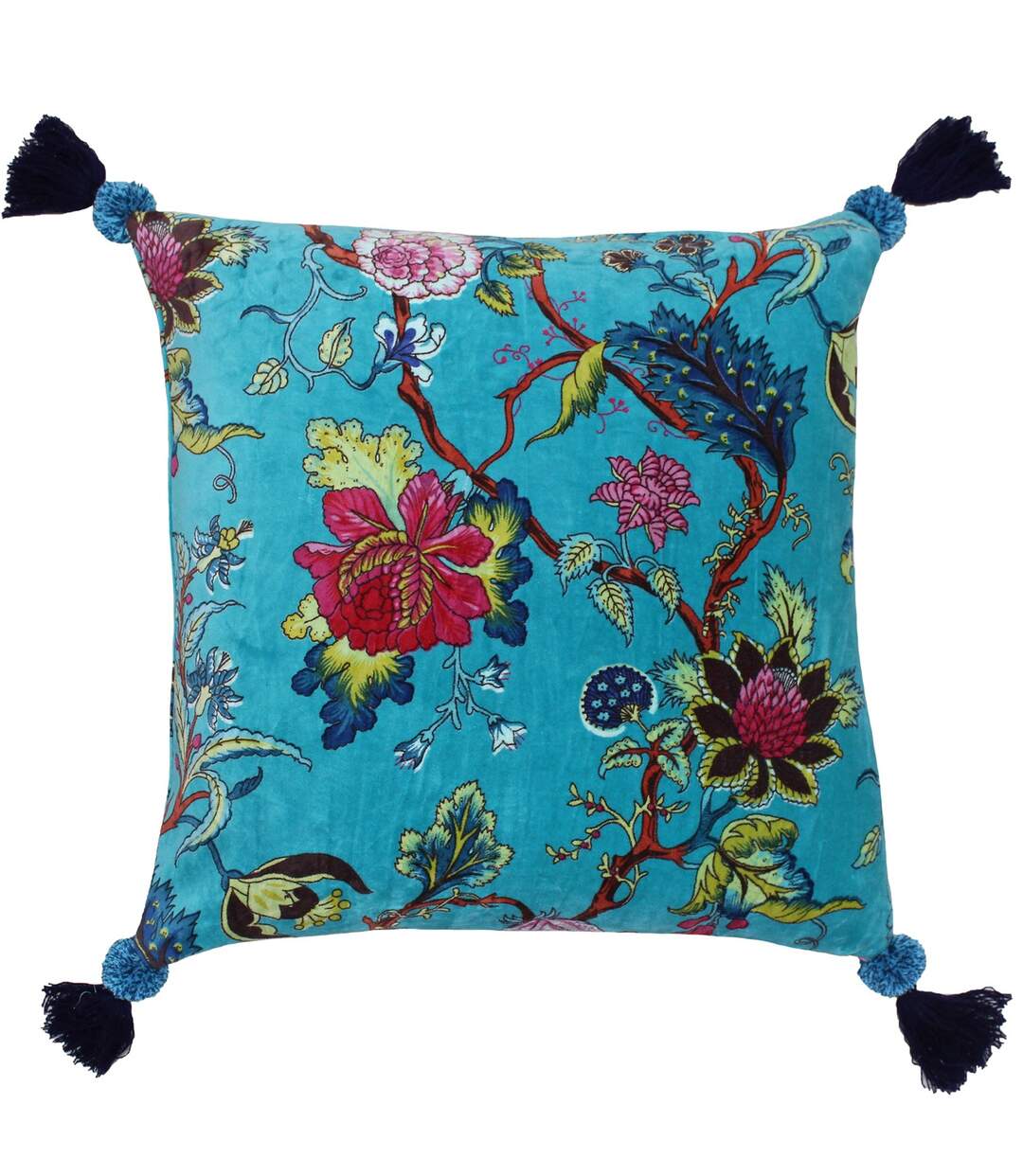 Tree of life cushion cover 50 x 50cm kingfisher blue Riva Home