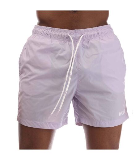 Short De Bain Style Logo Contrasté Haiti Homme Violet Hugo