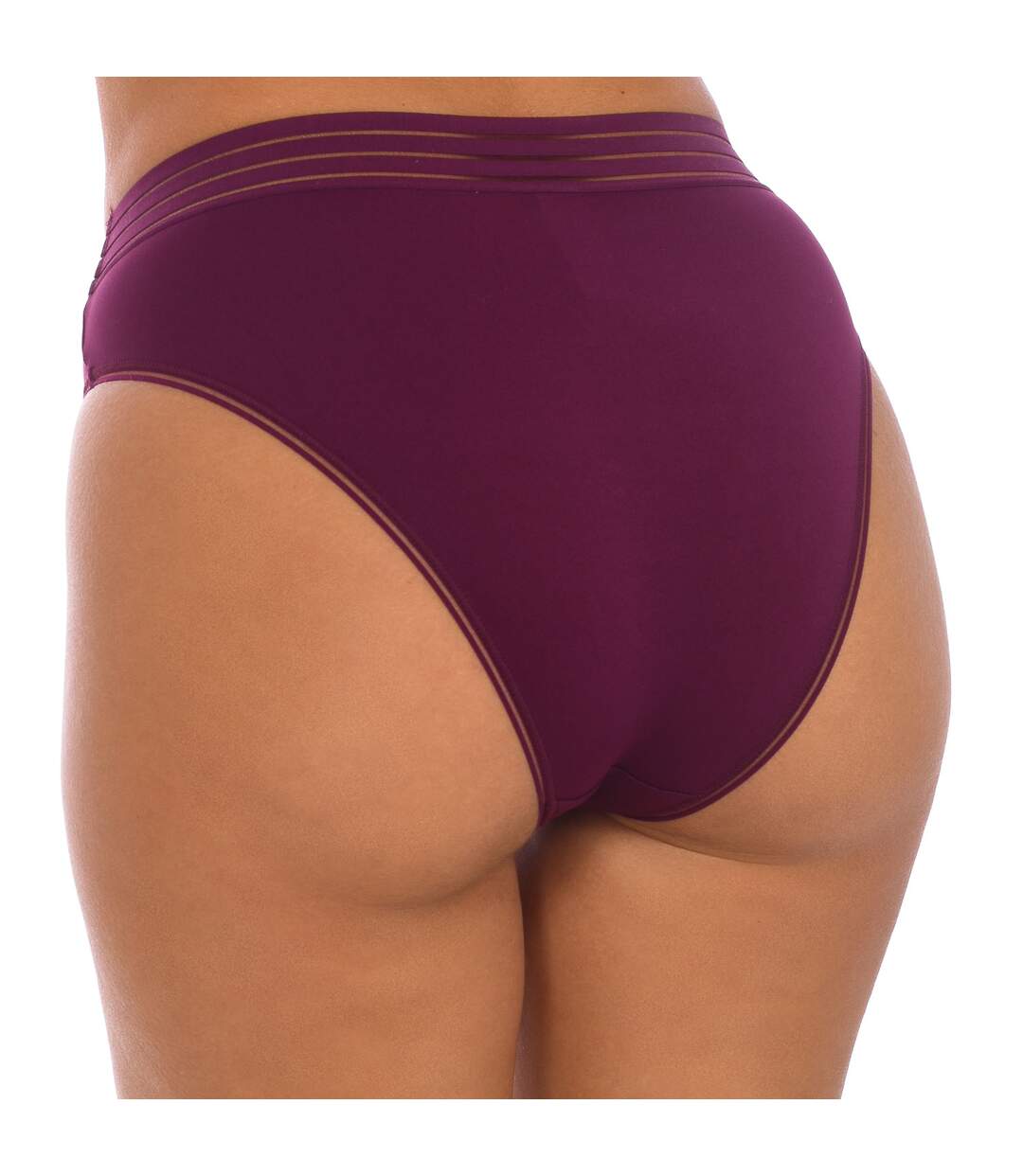 Slip panties with elastic rubber waistband 00ASJ for women, simple and comfortable design for daily use