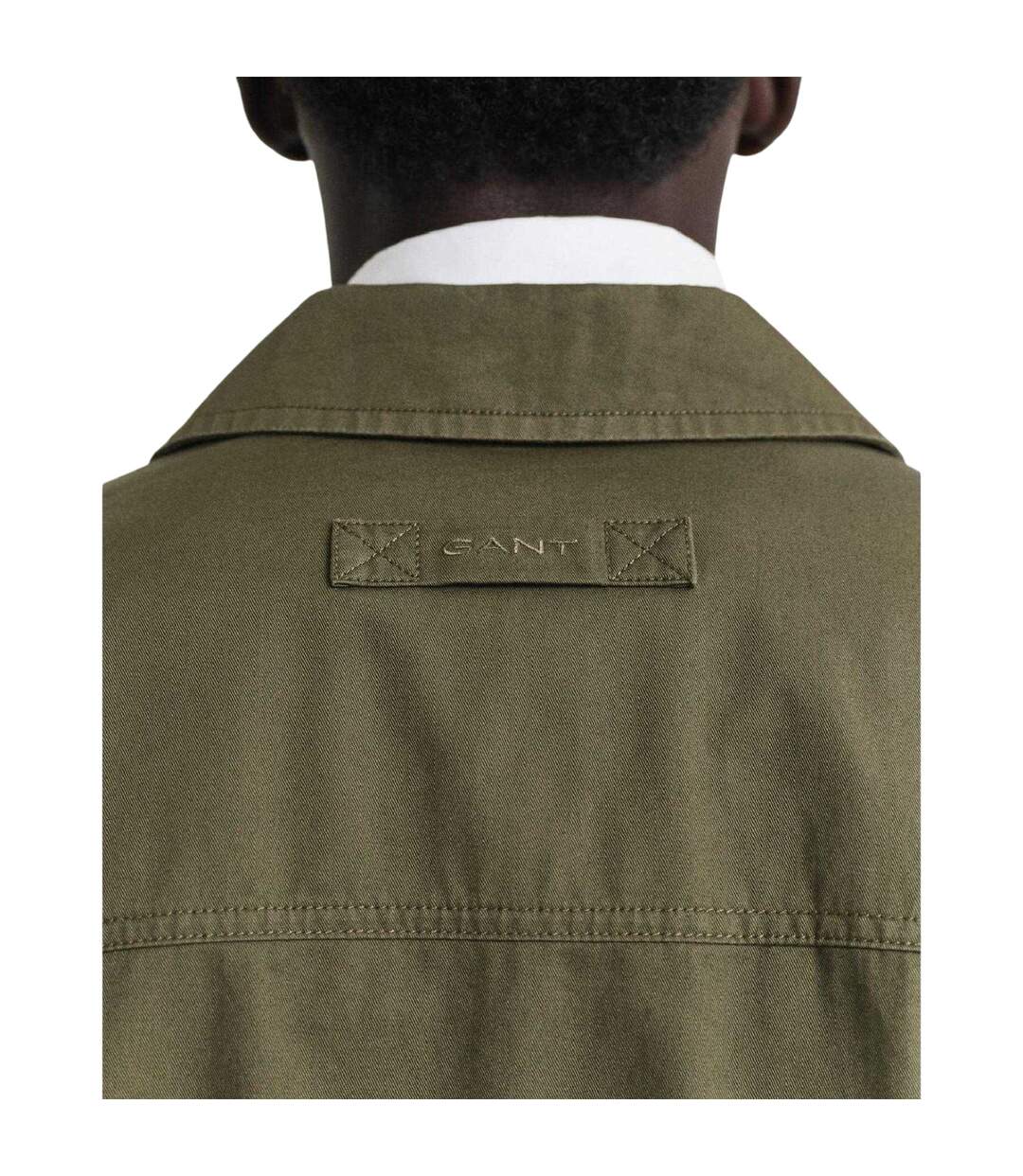 Mens Windcheater Cotton Twill Water Repellent Regular Jacket Green Gant-4