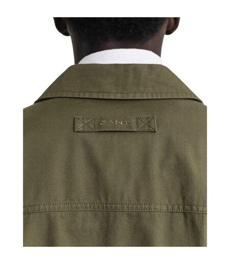 Mens Windcheater Cotton Twill Water Repellent Regular Jacket Green Gant