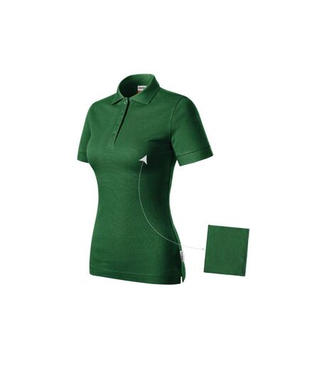 Womens/ladies Resist Heavyweight Polo Shirt Green Rimeck