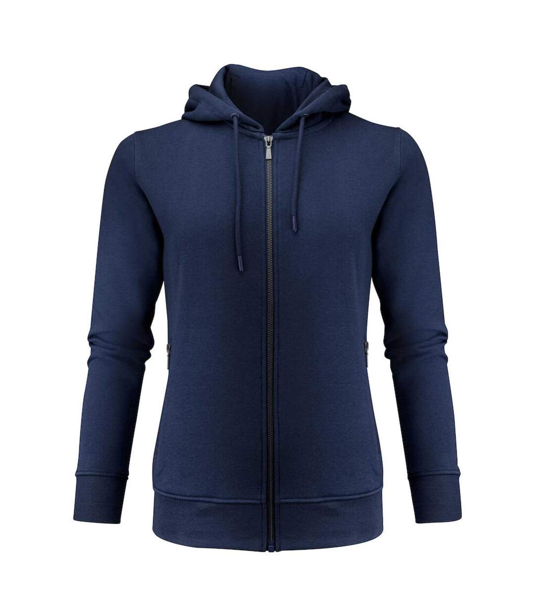 Womens/ladies Westwood Full Zip Hoodie Navy James Harvest-1