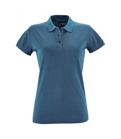SOLS Womens/Ladies Perfect Pique Short Sleeve Polo Shirt (Slate Blue)
