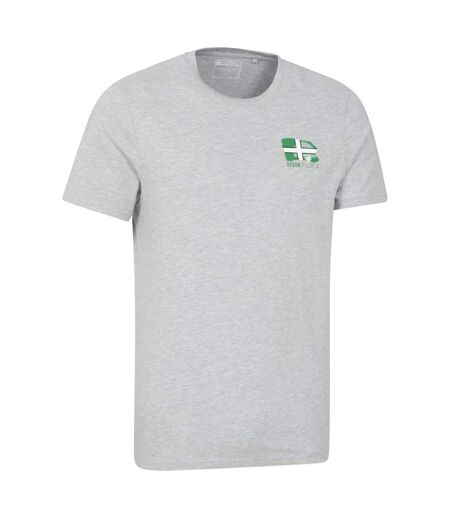 Mens Devon Flag Short-sleeved T-shirt Grey Mountain Warehouse
