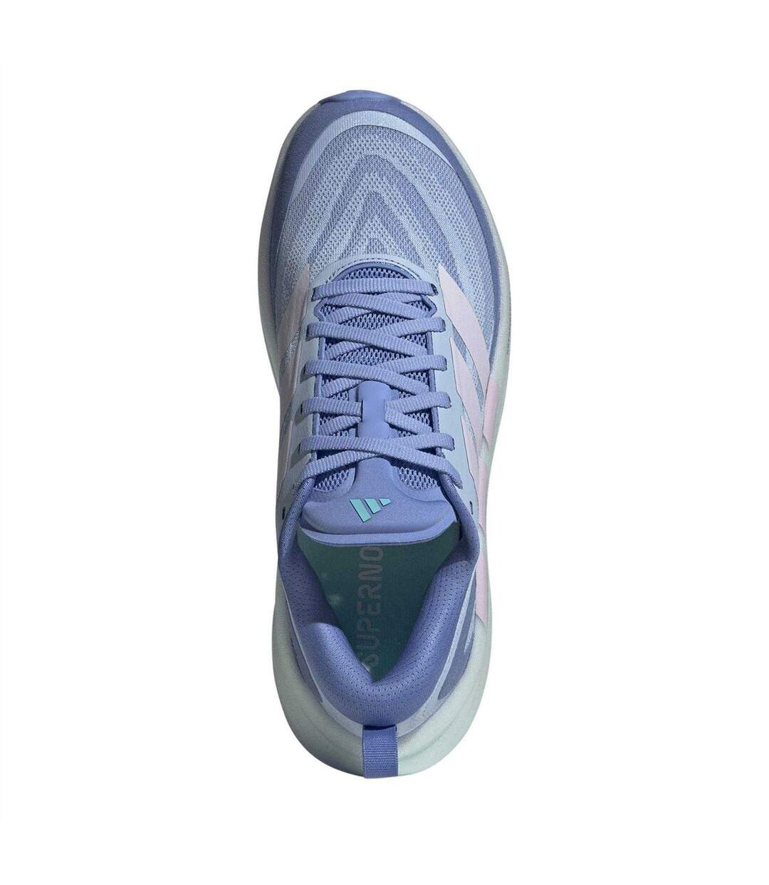 Womens/ladies Supernova Glide Shoes Glow Blue Adidas-4