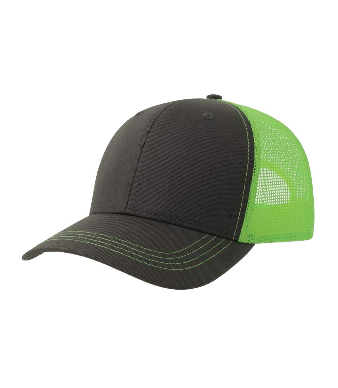 Casquette Trucker Motif/style 6 Panneaux Sonic-s Adulte Gris Foncé Vert Fluo Atlantis Headwear-1