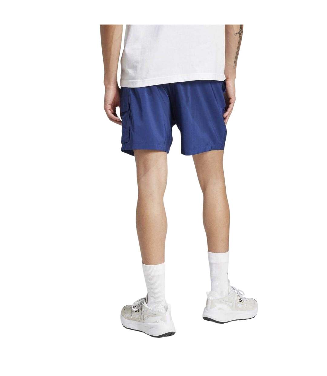 Short À Poches Essentials Homme Bleu Foncé Blanc Adidas-2