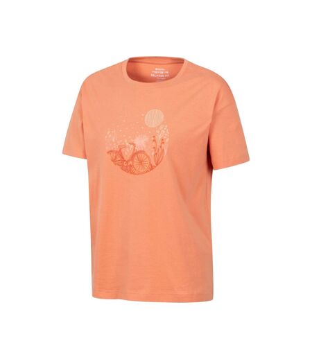T-shirt Décontracté À Imprimé Graphique Bicyclette Pour Femme Orange Mountain Warehouse