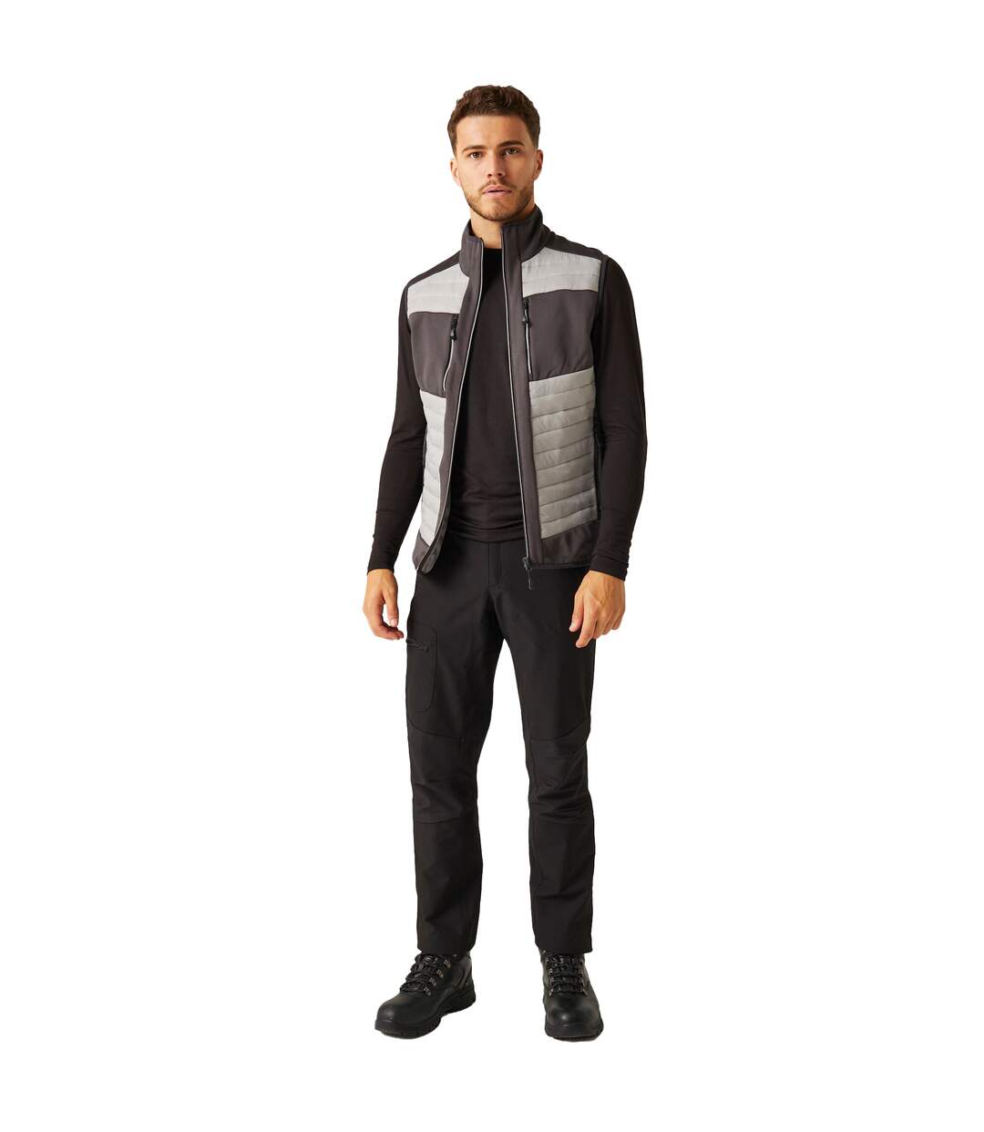 Unisex Adult Thermal Hybrid Body Warmer Mineral Grey Ash Regatta Professional-1
