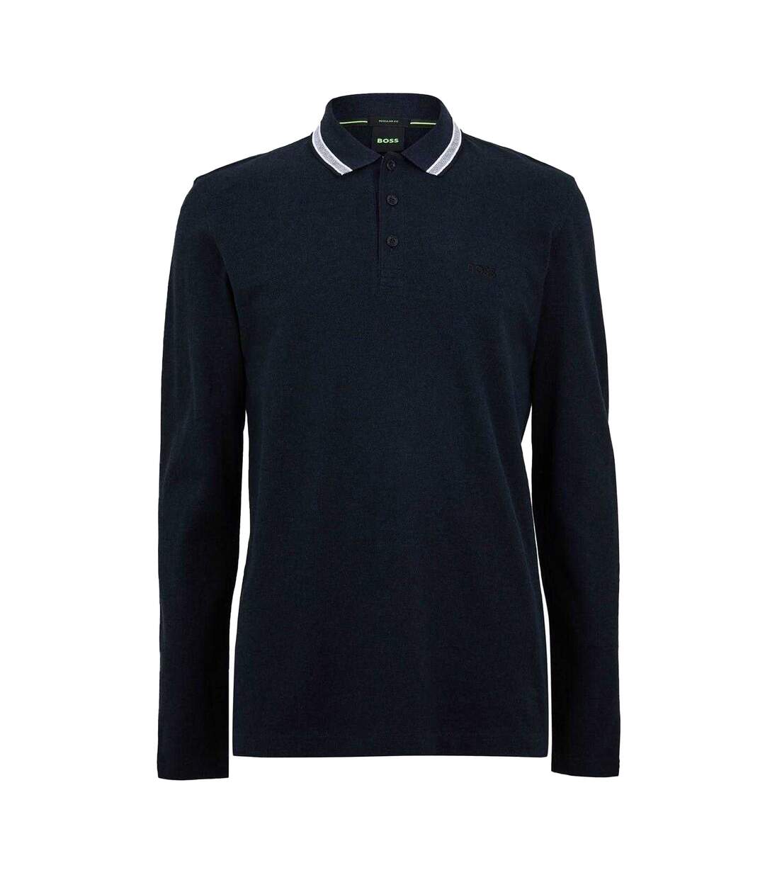 Polo Manches Longues Plisy Homme Bleu Marine Boss-1