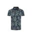 Mens sarat printed polo shirt navy Weird Fish-2