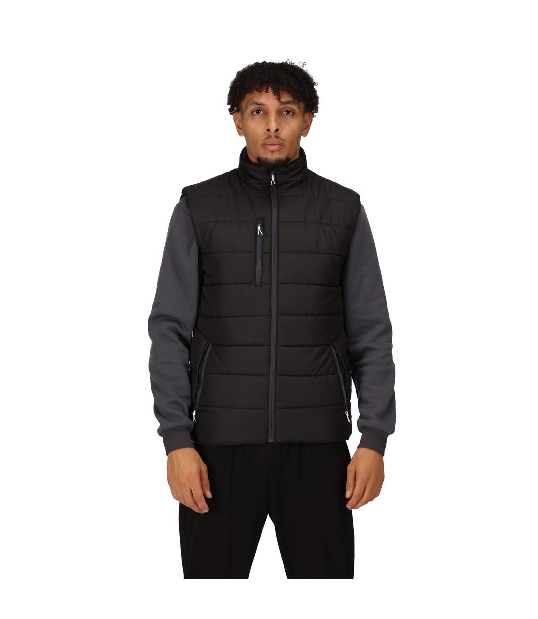 Mens navigate thermal body warmer black/seal grey Regatta-3