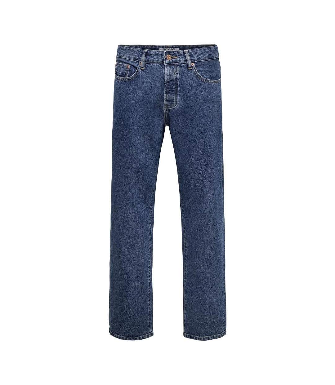 Jean straight bleu foncé homme only & sons edge-1