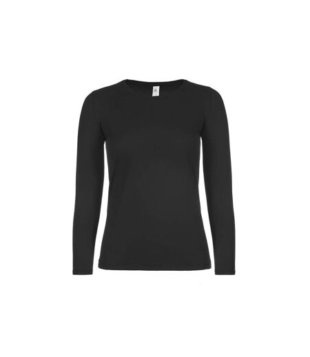 B&C Womens/Ladies E150 Long sleeve T-Shirt (Black) - UTRW6528
