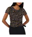 Haut Court Femme Beige Noir Brave Soul-2