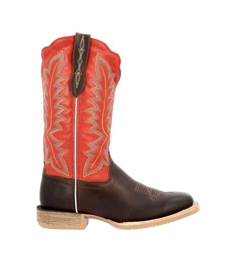 Bottines Santiags Lady Rebel Pro Femme Caryer Rouge Vif Durango
