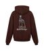 Mens Boxy Oversized Pullover Hoodie Brown MKI MIYUKI ZOKU-3