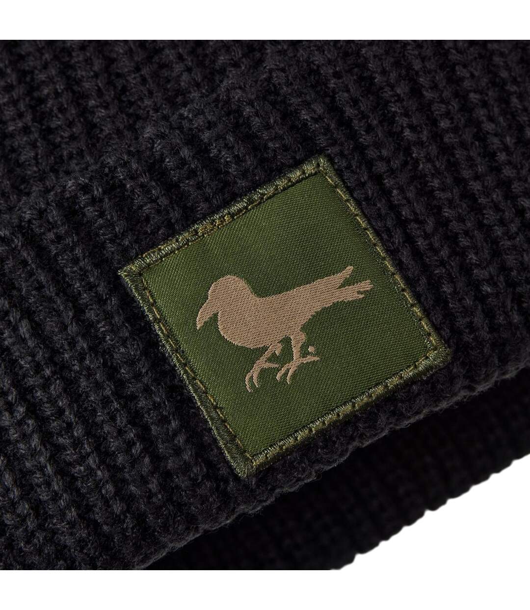 Unisex Adult Ladera Ribbed Beanie Jet Black Modern Amusement-3