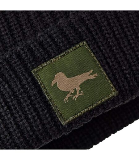 Unisex Adult Ladera Ribbed Beanie Jet Black Modern Amusement