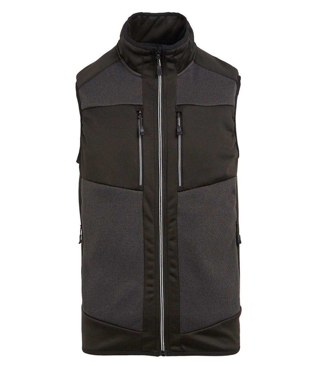 Gilet sans manches hybride extensible - Homme - TRA914 - gris et noir-1