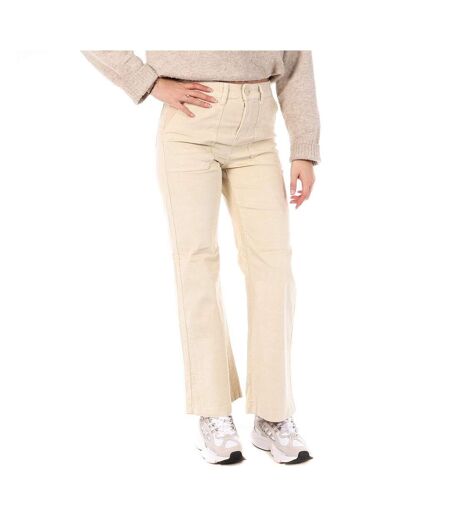 Pantalon en velours beige femme oraije pedro