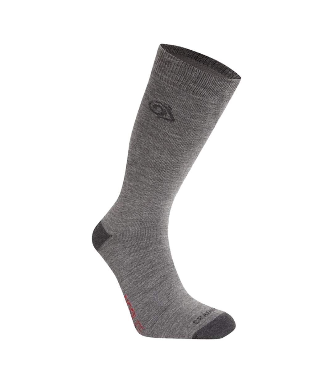 Unisex adult wool blend insect repellent boot socks coast grey Craghoppers-1