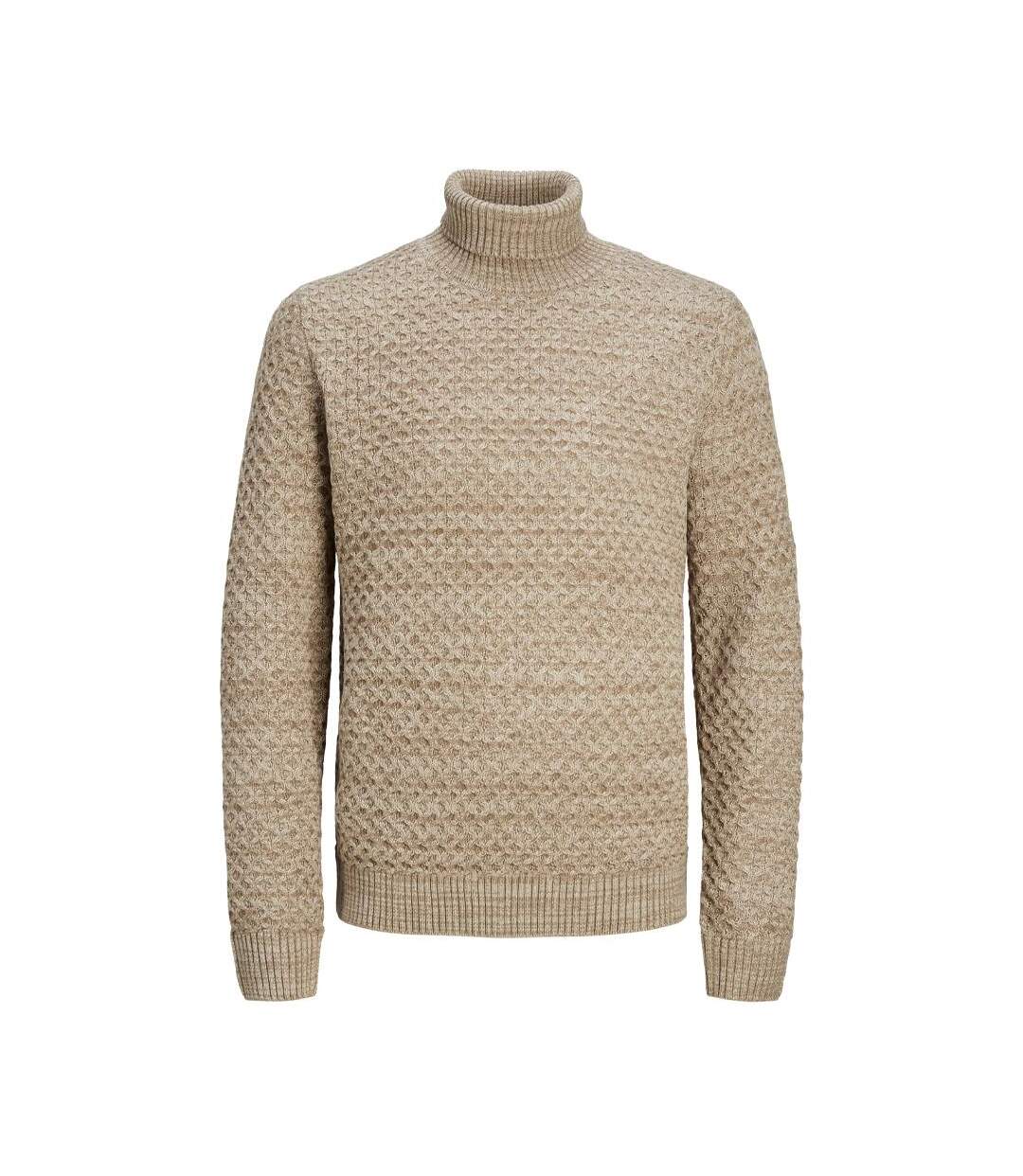 Pull Col roulé Beige Homme Jack & Jones Roll Neck - S