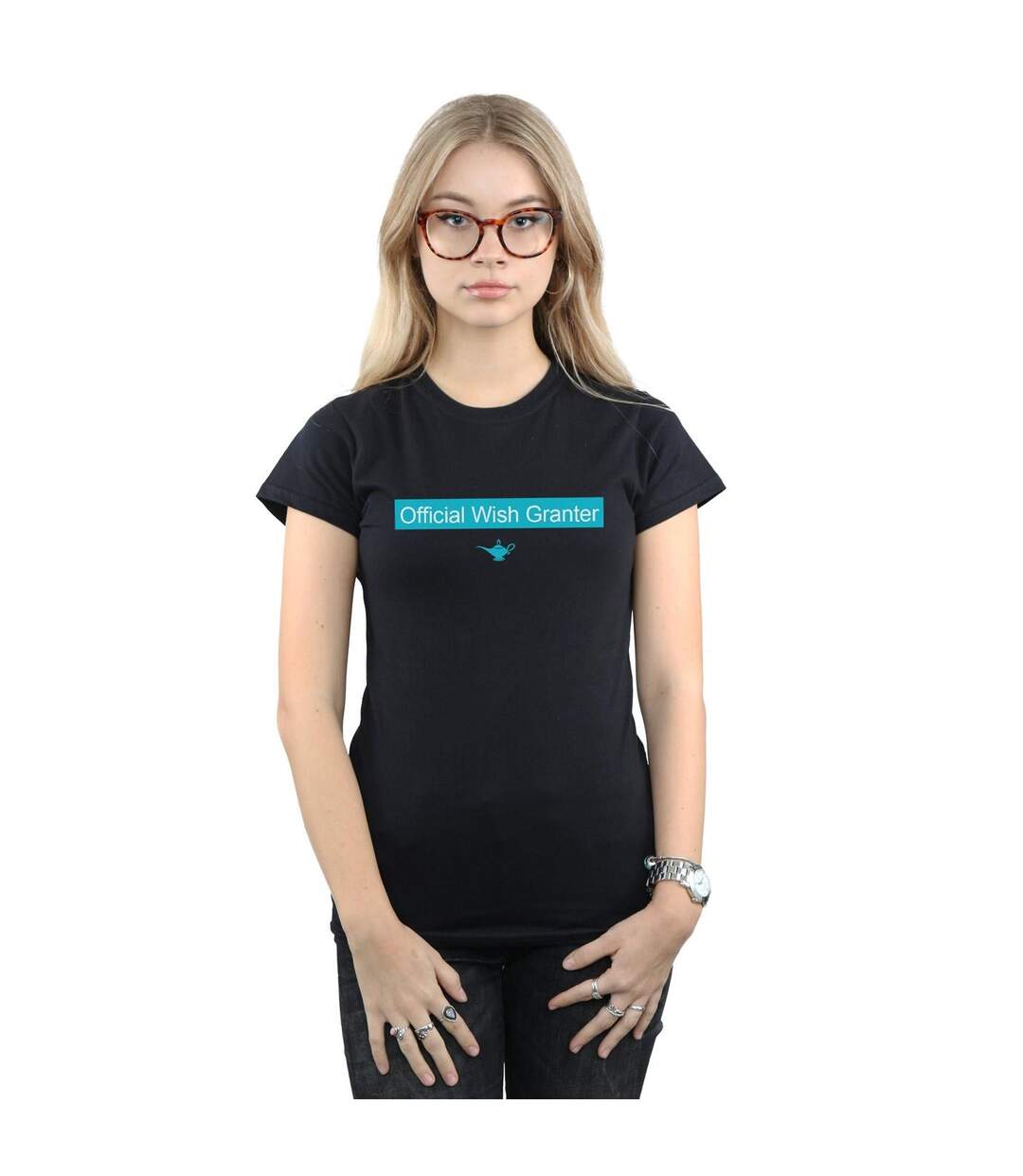Disney T-shirt en coton Femmes/Dames Aladdin Official Wish Granter (Noir) - UTBI15743-2