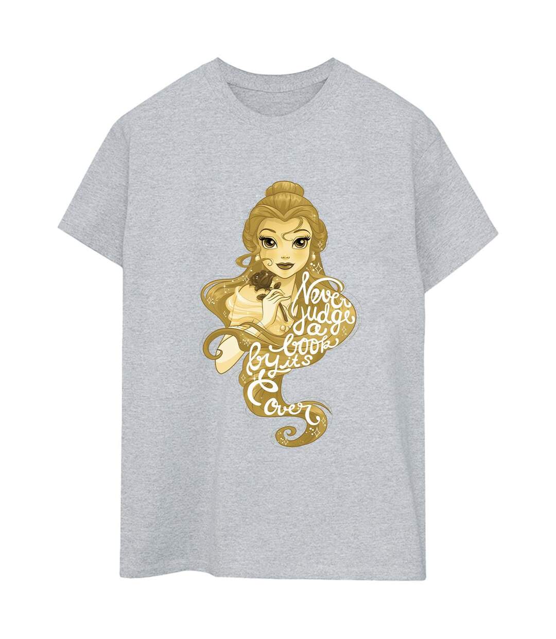 Disney - T-shirt BEAUTY AND THE BEAST NEVER JUDGE - Femme (Gris chiné) - UTBI14353-1
