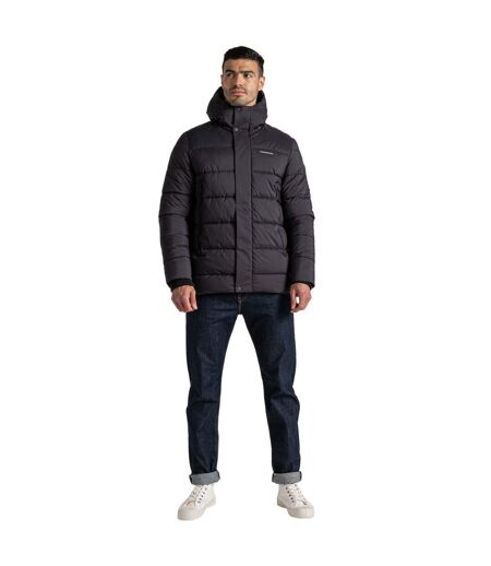 Mens sutherland hooded insulated jacket black Craghoppers