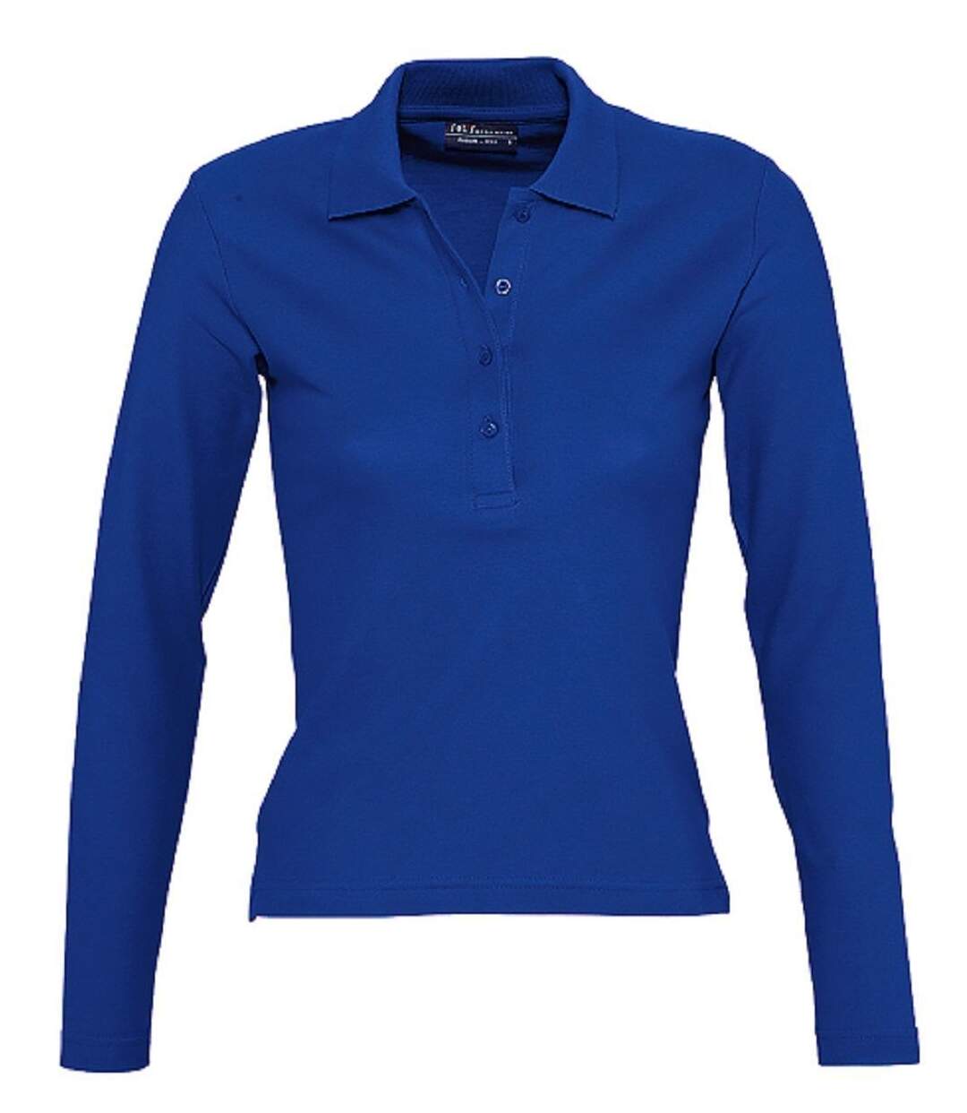 Polo manches longues - Femme - 11317 - bleu roi-1