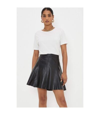 Dorothy Perkins Womens/Ladies Leather Mini Skirt (Black) - UTDP4100